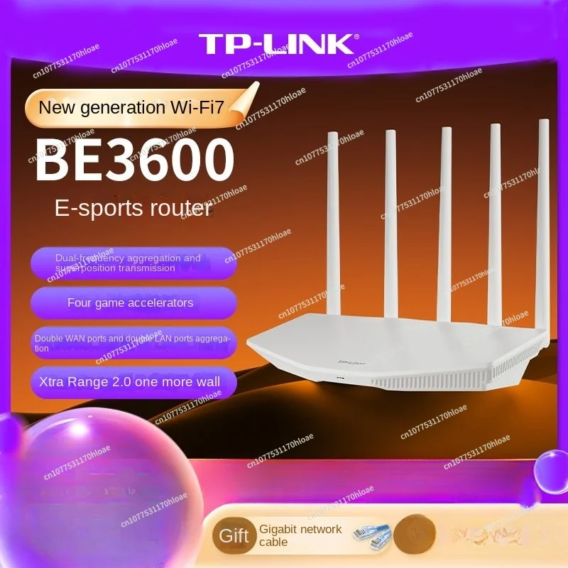 TP-LINK Wifi7 New Wireless Router 3600m Dual-Frequency Aggregation Home Gigabit Network Port Game Acceleration