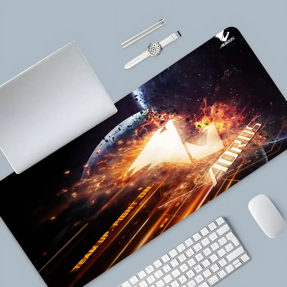 A-Aorus Game Mouse Pad Cartoon Lockedge Large Gaming Pad Computer Gamer Keyboard Mouse Mat Desk Mousepad for PC Desk Pad