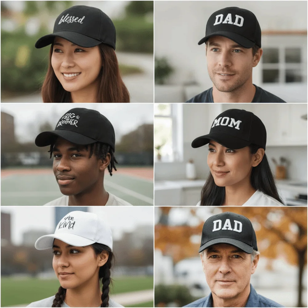 Fashion Blessed Big Brother MOM/DAD Baseball Cap Canvas Adjustable Embroidered Baseball Cap Sunscreen Hats For Man Women