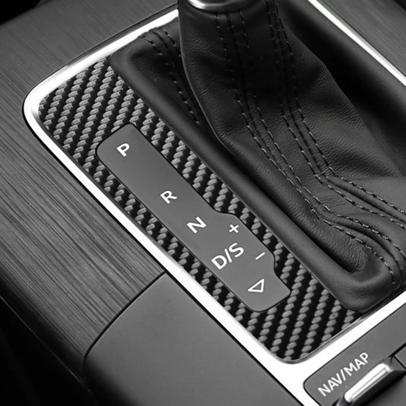 

For Audi 8V A3 S3 (2014-2019) Sport Car Gear Shift Panel Trim Stickers Anti Scratch Interior Tuning Accessories Carbon Fiber