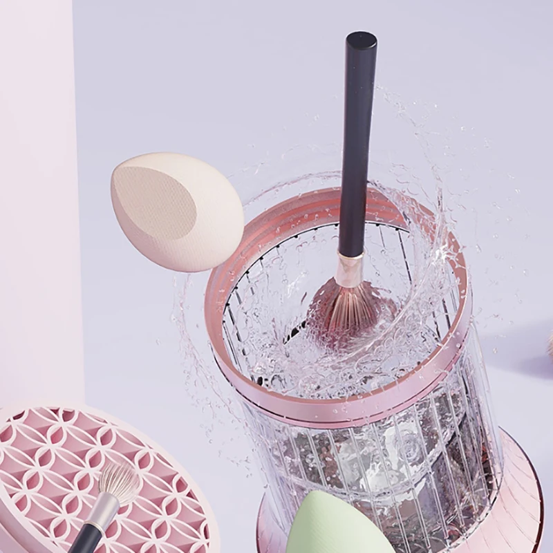 منظف فرش المكياج يعمل بمنفذ USB، عديم الرائحة، خالي من البطارية، ملحق أدوات التجميل الأساسية، غسالة ومجفف الفرشاة، التوصيل والتشغيل