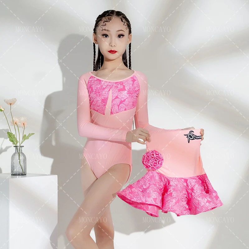 Cha Cha Rumba Samba Tango Latin Dance Dress Girls Dancing Ballroom Dance Competition Dresses Girls Latin Practice Clothes Kids