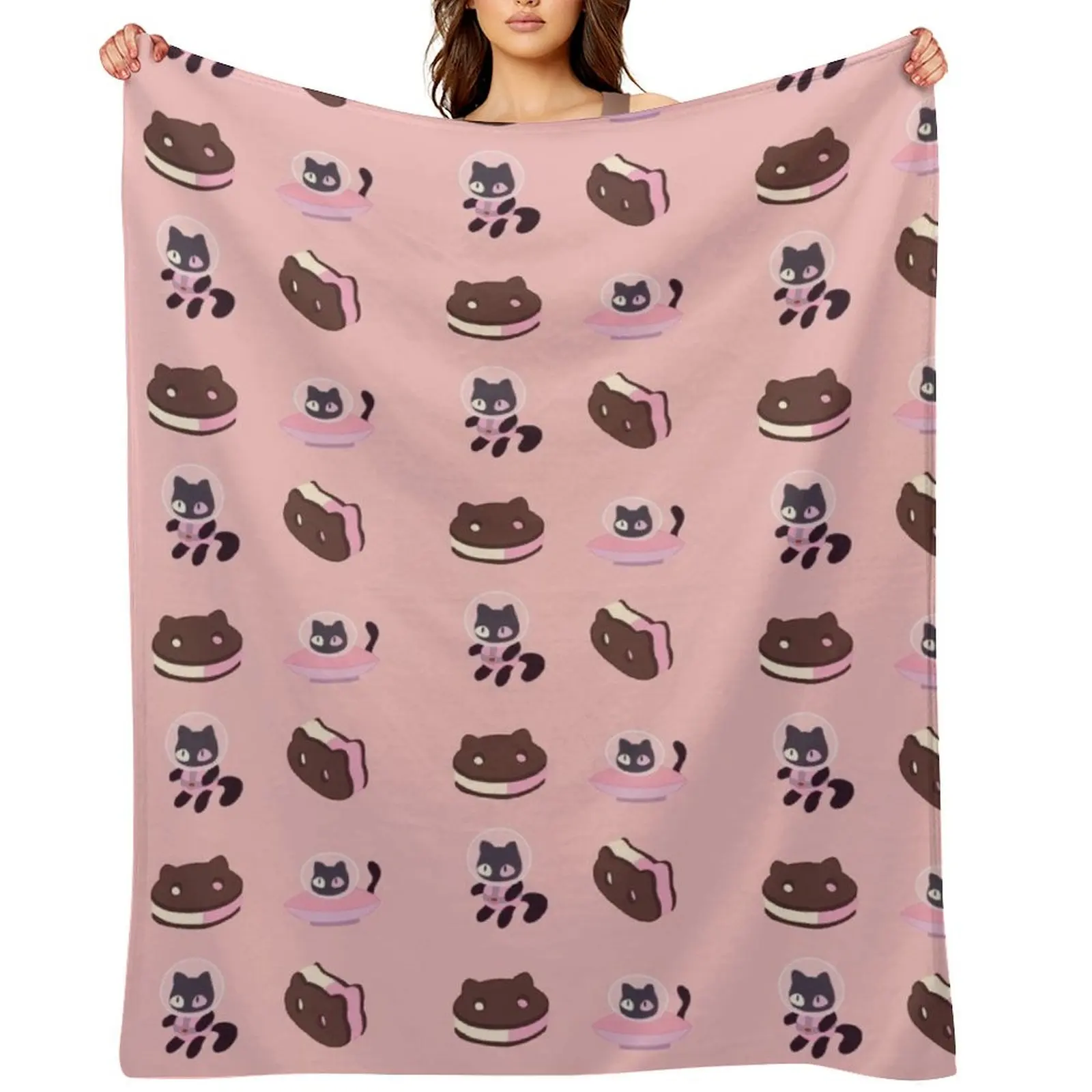

Cookie Cat Multi-Sticker Pack! Throw Blanket Hairys Plaid on the sofa Tourist Flannel Fabric Blankets