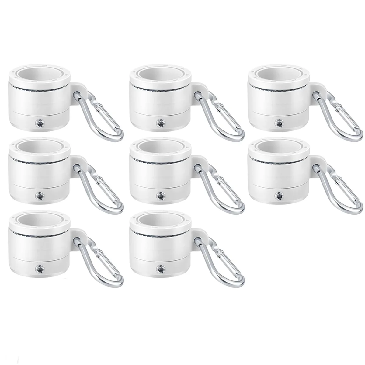 AB06 8Pcs Plastic Flag Pole Rings with Bearings 360 Degree Rotating Anti Wrap Flag Mounting Ring for 0.76-1.0In Flag Pole,B