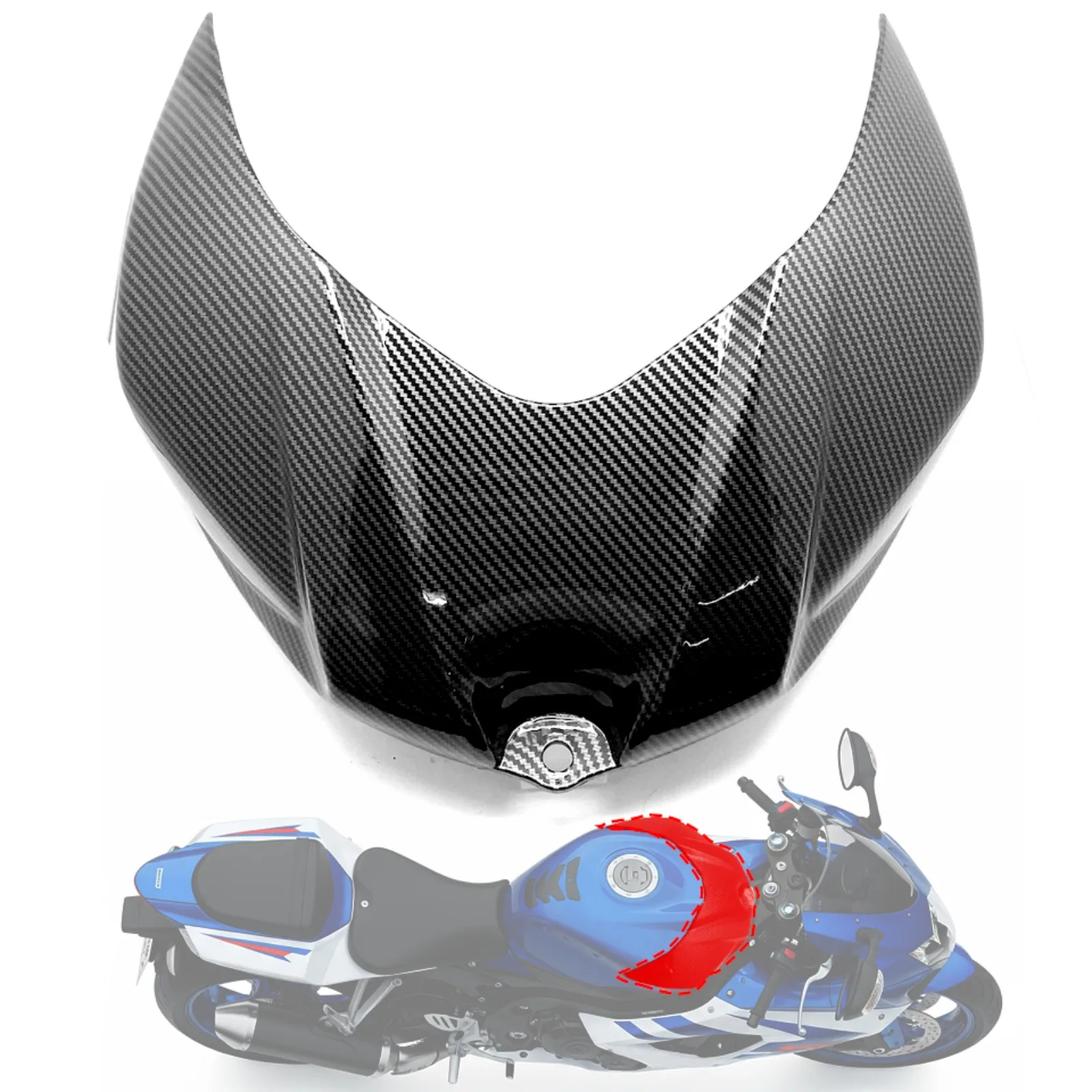 

Carbon Fiber Pattern Front Fuel Tank Cowling Cover Fender Panel Fairing for suzuki gsxr1000 gsx-r1000 gsxr 1000 k7 2007 - 2008