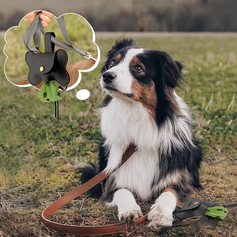 Dispenser per sacchetti di raccolta di cacca di cane con Clip per guinzaglio Dispenser per sacchetti di rifiuti per animali domestici per sacchetti