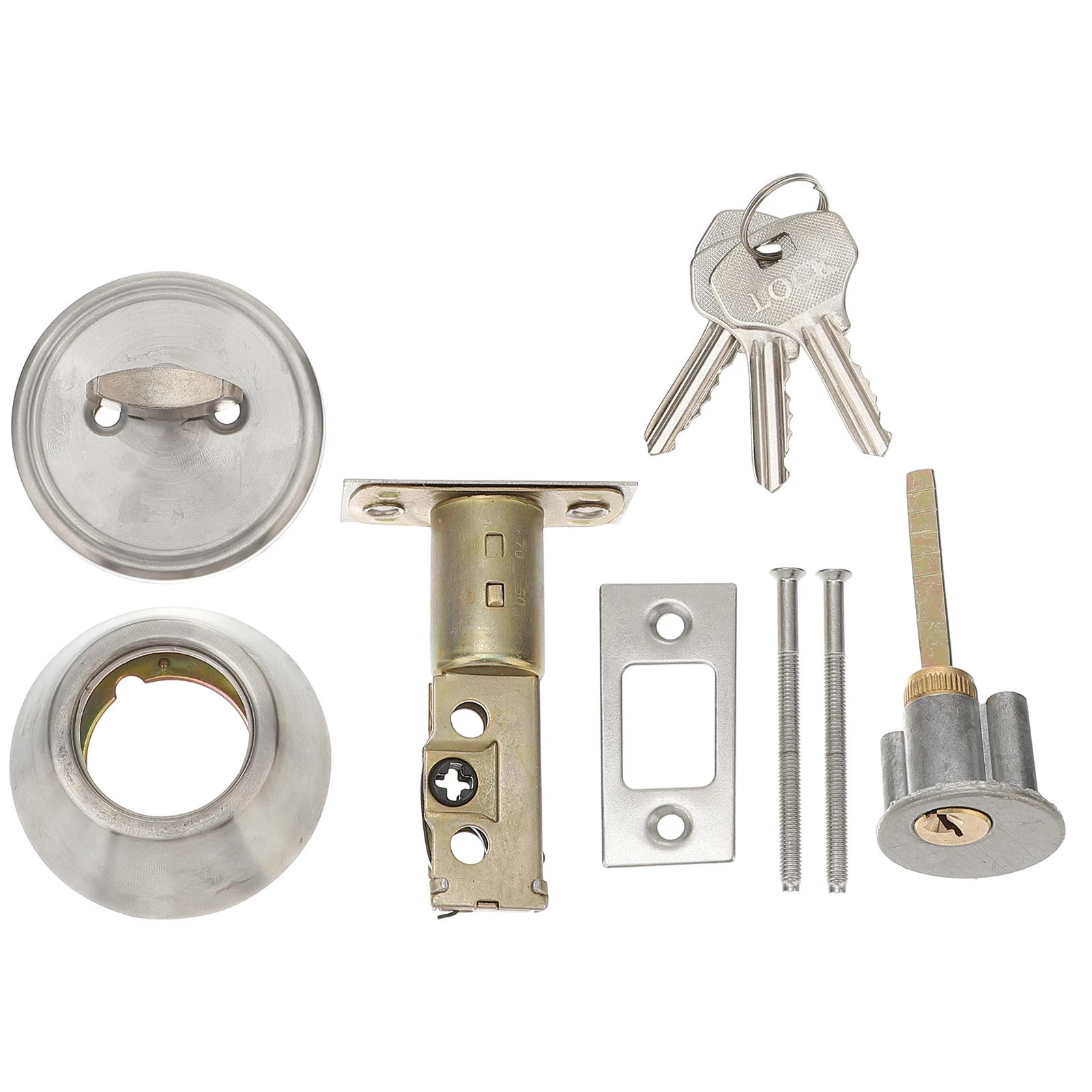 

Single Sided Circular Lock Stainless Steel Door Knob Security Privacy Lock for Bathroom Bedroom Doors Anti Theft Hardware
