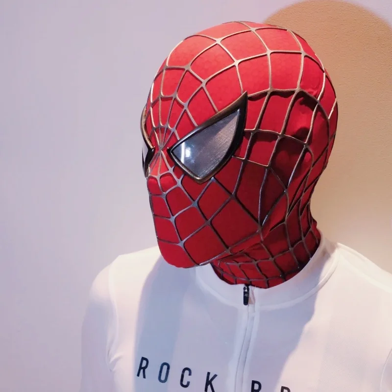 

3D Webs Super Hero Venom Mask with Hard Face Shell Magnetic Eyes Screen Printed Fabric Toby Maguire Spiderman Cosplay for boys