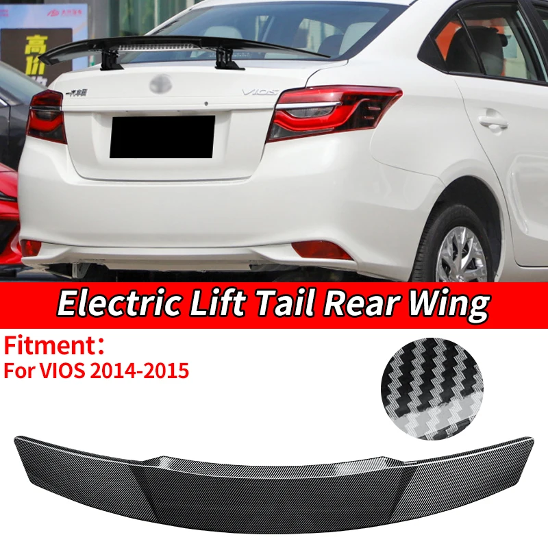 

Car Universal Electric Rear Spoiler Wing Trunk Tail Remote Control Modification Accessorie For Toyota Vios 2014-2015