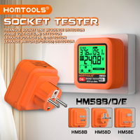 Homtools HM58 Socket Tester Voltage Test Digital UK/US Smart Voltage Detector Multi-function Electroscope Ground Zero Line Plug