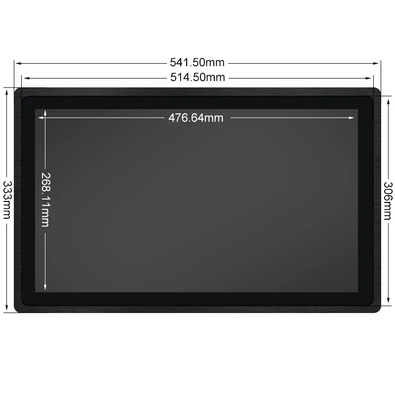 21.5 inch IPS 1920*1080 HD-MI VGA Capacitive touch screen Metal Aluminum Frame TFT Embedded pure flat OEM ODM industrial