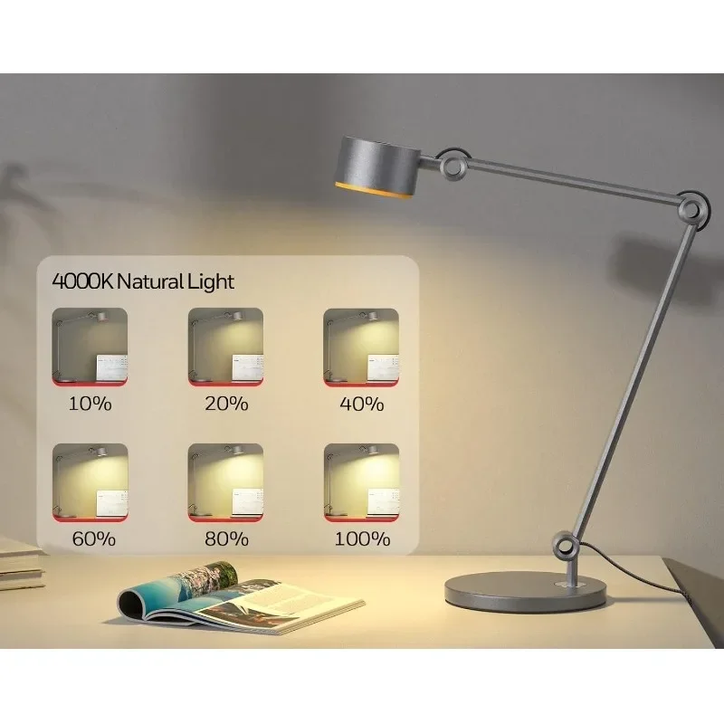 家庭やオフィス用のLEDデスクランプ,目の保護,自然光,調光可能,タッチ,効率的