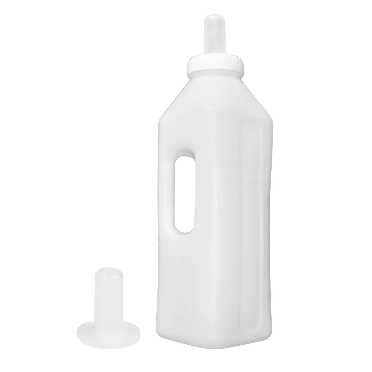 

4 Pcs Calf Sheep Bottle 3L Capacity Handle Style Dispense phaned Lamb Feeding Kit Hygiene Reusable Silicone Nipples Cattle