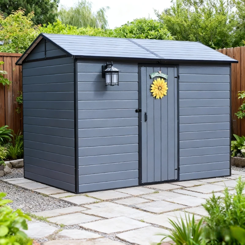 سقيفة محمولة مقاومة للماء ومضادة لأشعة الشمس في الفناء الخلفي سهلة التجميع لسقيفة تخزين خارجية للفناء والحديقة