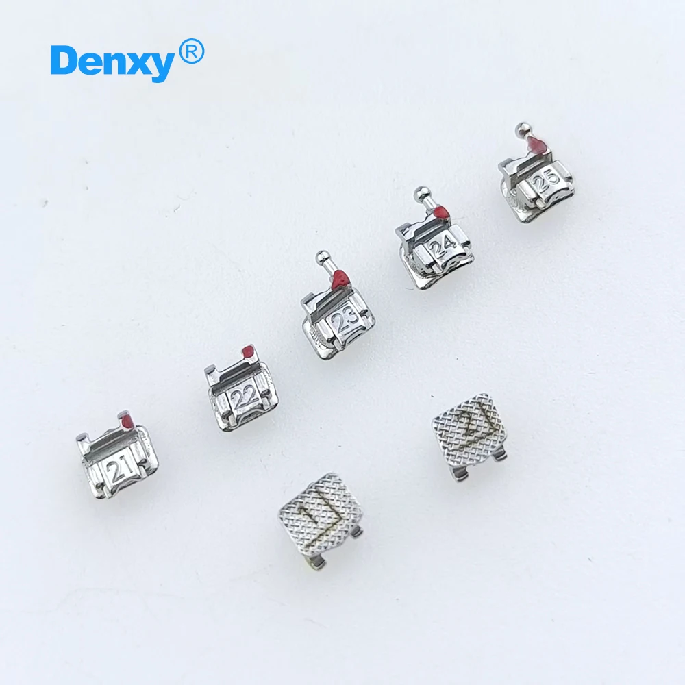Denxy 24 Stück/Set Kieferorthopädische Passive Selbstligierende Brackets Hochwertige Metall-Zahnspangen für Kieferorthopädische Behandlung – Detail 4