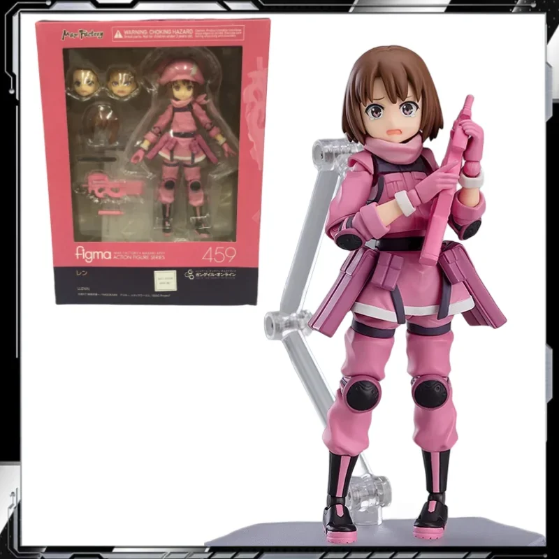 

100% Original:Anime Gun Gale Online LLENN figma 12cm PVC Action Figure Anime Figure Model Toys Figure Collection Doll Gift