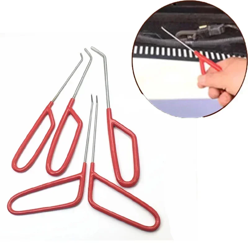 2/3/5pcs Car Body Dent Removal Crowbar Kit Auto Hail Dent Disassembly Repair Hooks Push Rods Tools For Automotive Workshop ﻿