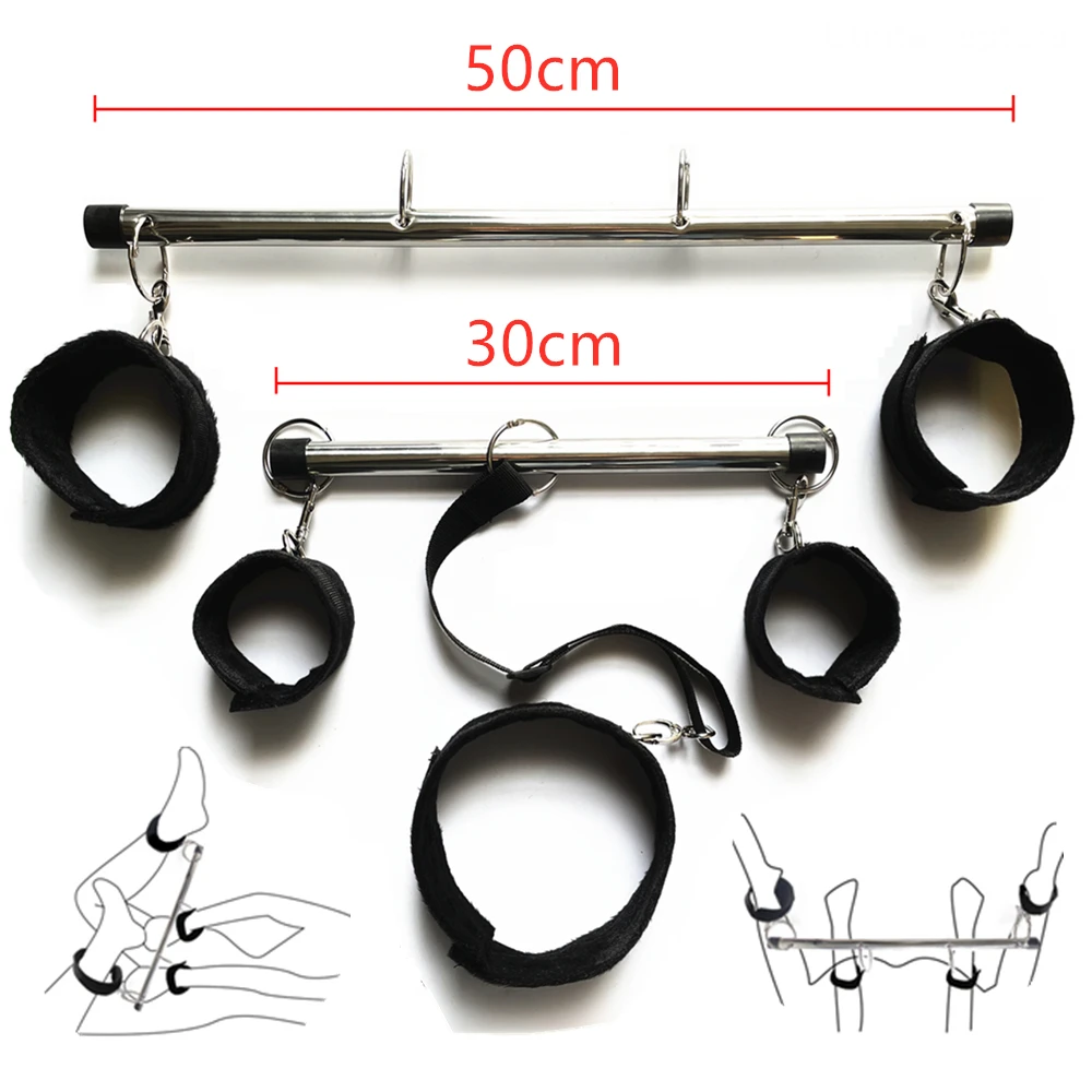 BDSM Adjustable Bondage Kit Spreader Bar Handcuffs Ankle Cuffs Fetish Restraints Set Sex Toys for Adult Couples Games Sex Shop