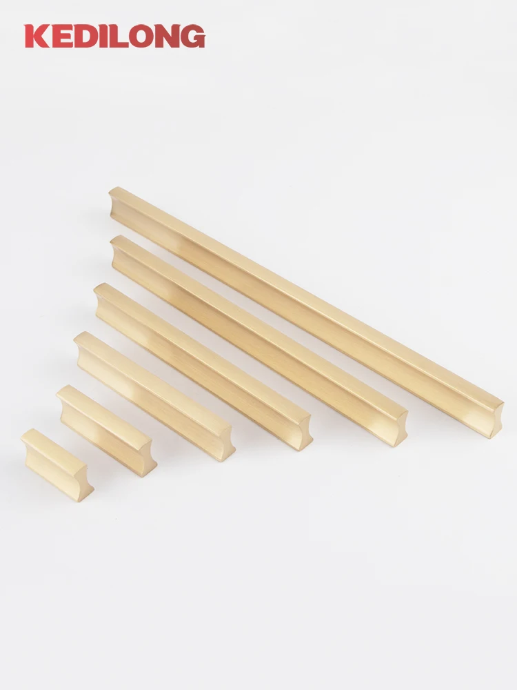 

KEDLO Solid brass modern minimalist 1000mm long handle kitchen cabinet drawer gold handle