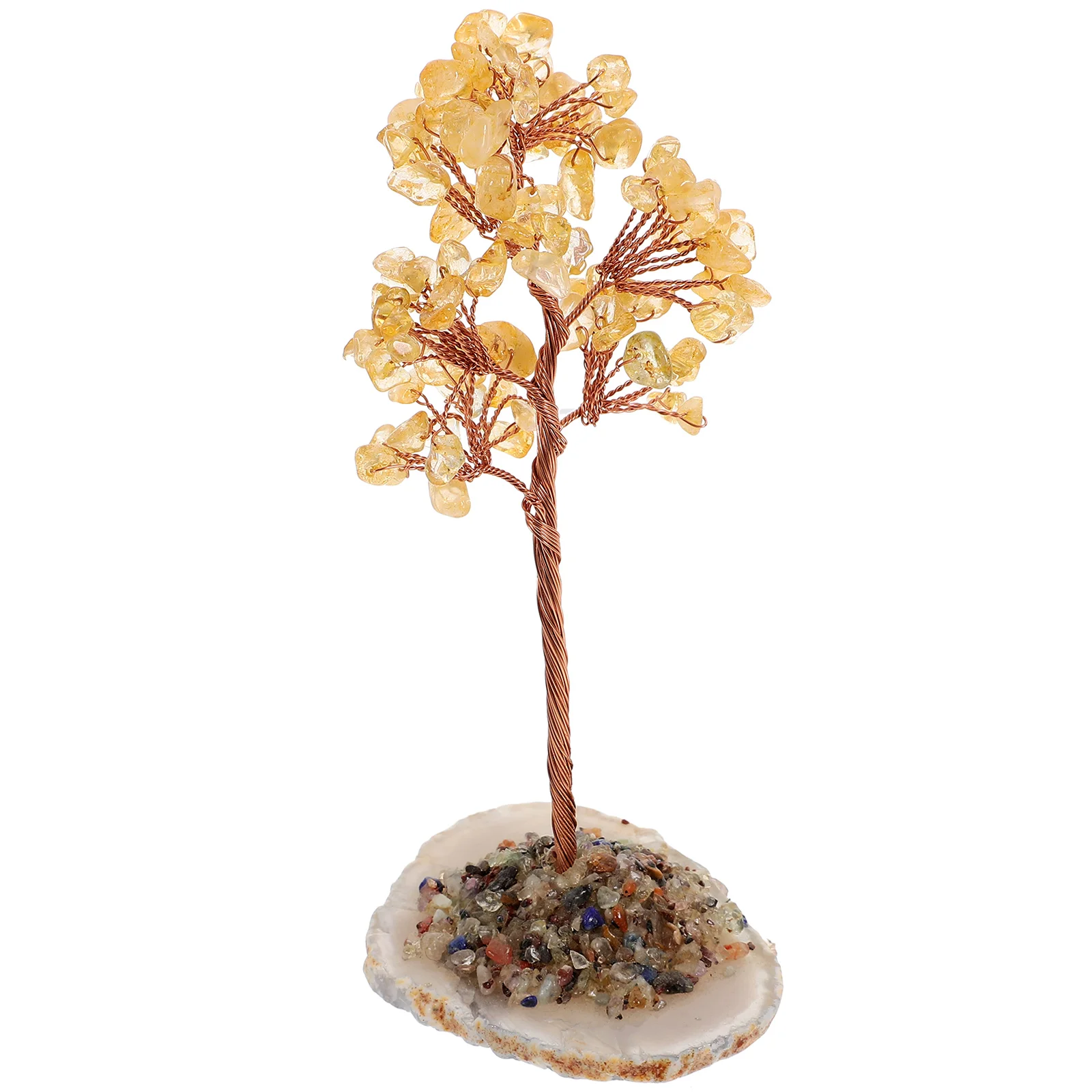 

Citrine Crystal Money Tree Statue Bonsai Decor Good Luck Desktop Adornment Home Ornament Wealth Symbol Elegant Design