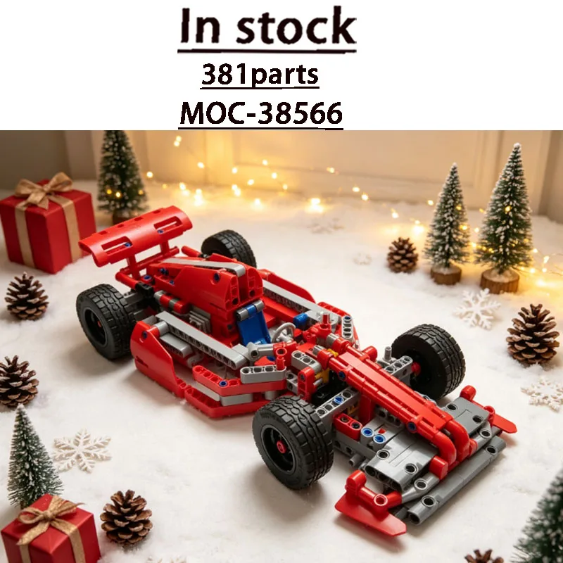 New Popular MOC-38566 Sport Icon Limited Edition Mini Racing Car Building Blocks Model, 381 Parts, Adult Birthday Toy Gift