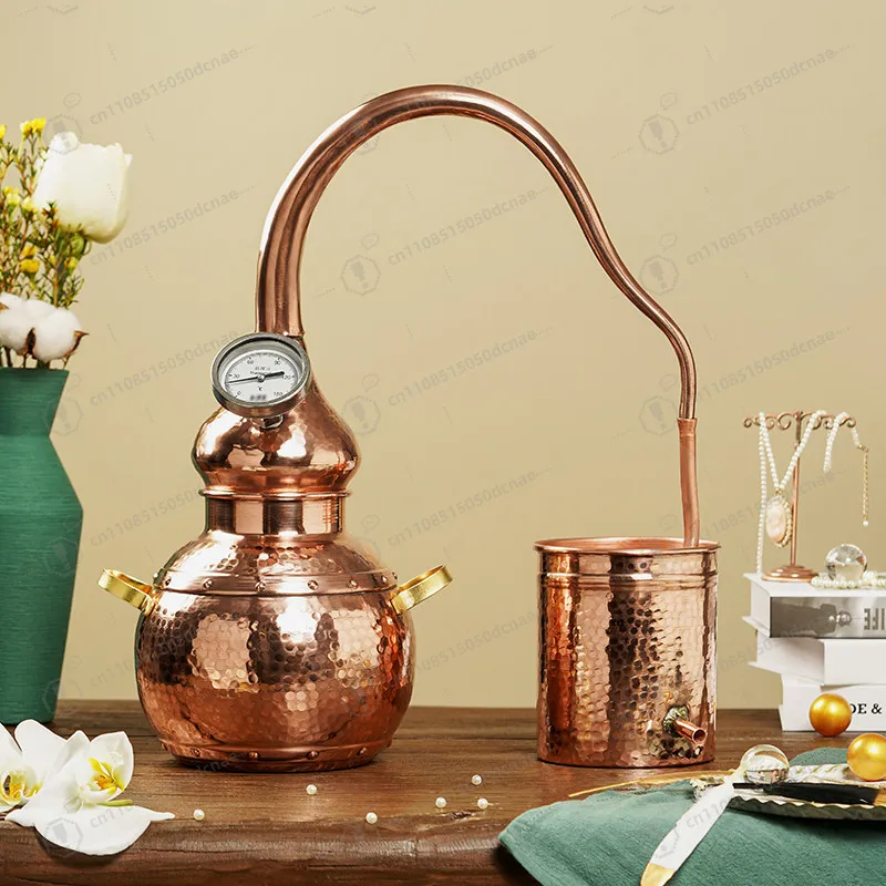 

Artisan Red Copper Water Distiller, Handcrafted Pot Still for Floral Waters & Premium Brandy, Vintage Style