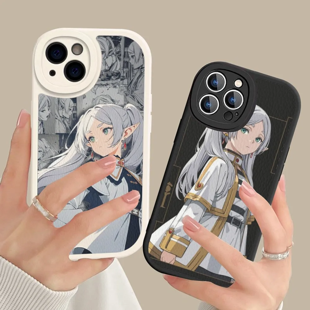 Anime Frieren Beyond Journeys End Phone Case Hard Leather For IPhone 16 15 14 13 12 Mini 11 14 Pro Max Xs X Xr 7 8 Plus Fundas