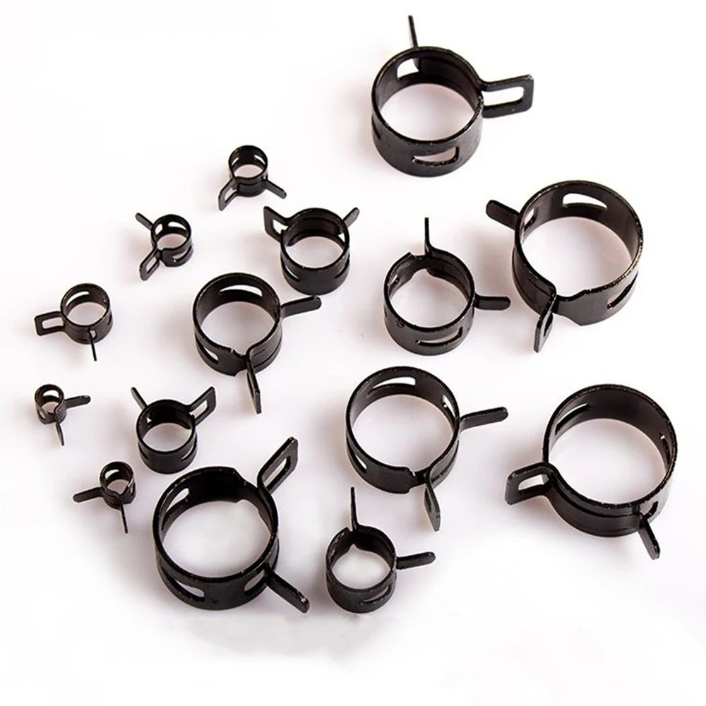 10Pcs 5mm-27mm For Choose Fuel Spring Clip Vacuum Silicon Hose Clamp Autos Spring Clip Fuel Oil Water Hose Pipe Tube Clamp
