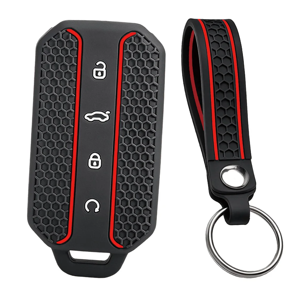 For Chery Jaecoo J5 Jaecoo J7 Tiggo 7 Pro Max Tiggo 8 Tiggo 9 Arrizo 8 silicone car key fob cover with finger loop and key ring