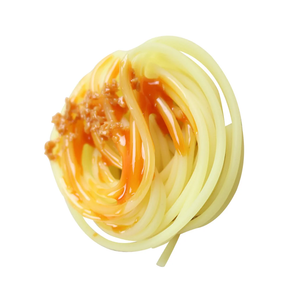 

1Pcs Simulated Spaghetti Fake Food Adornment Lifelike PVC Decor for Home Kitchen Restaurant Photography Educational Prop