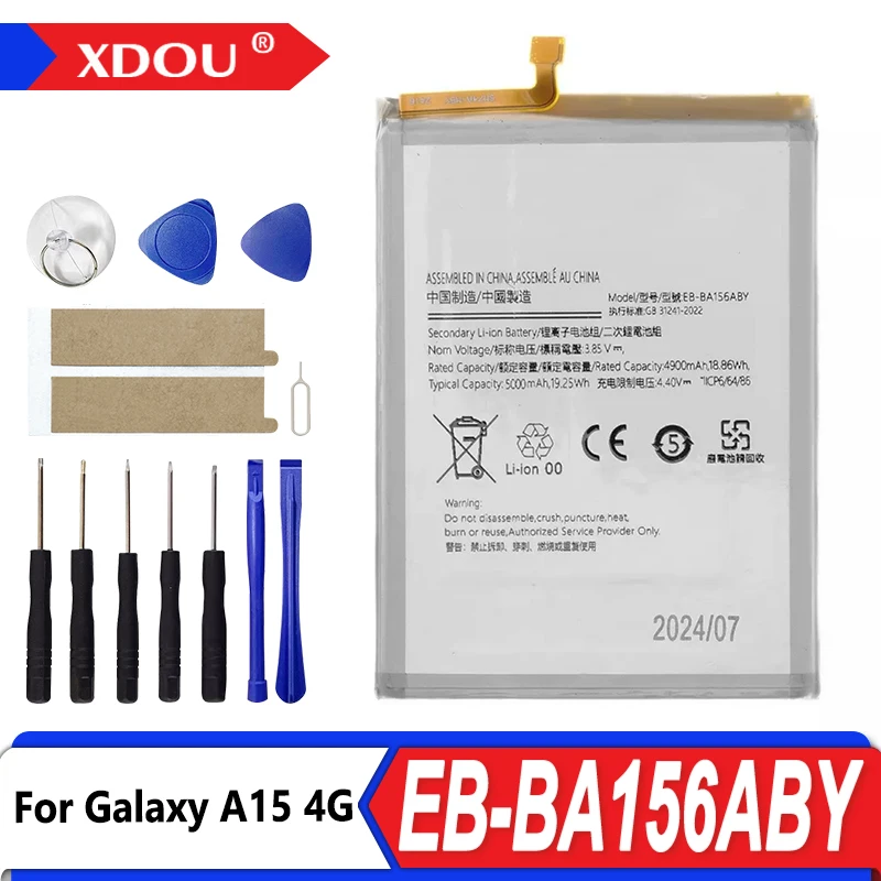 

Совершенно новый аккумулятор EB-BA156ABY 5000 мАч для Samsung Galaxy A15 4G A155F/A15 5G A156B, аккумуляторы для мобильных телефонов