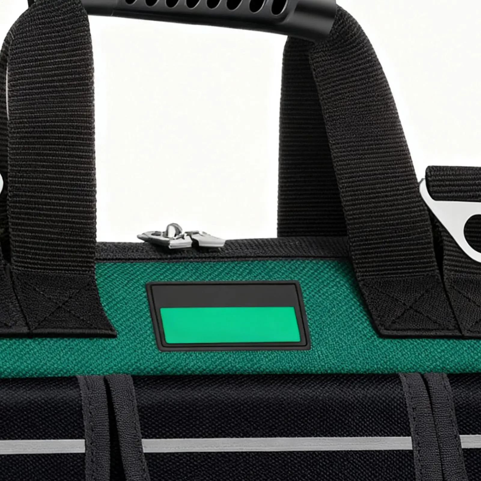 Bolsas de herramientas para hombre, organizador Oxford de boca ancha con correa para el hombro, bolsas de herramientas resistentes de gran capacidad para electricista