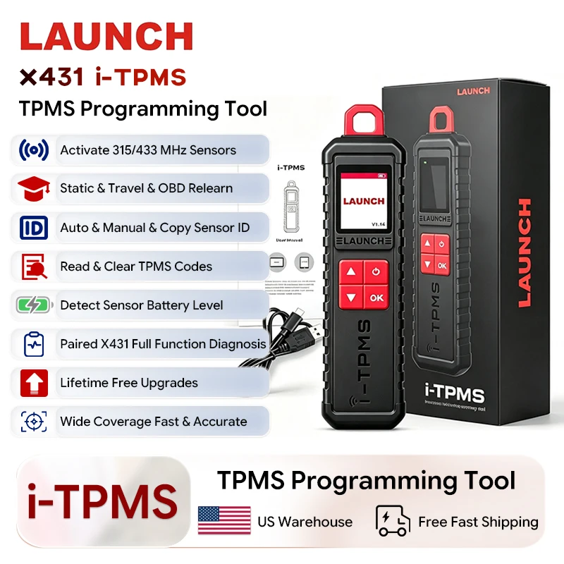 LAUNCH X431 i-TPMS TPMS Sensor Programming Tool 315/433MHz Tire Pressure Monitor Sensor Activator Programmer for Vehicle Diagnostic Service