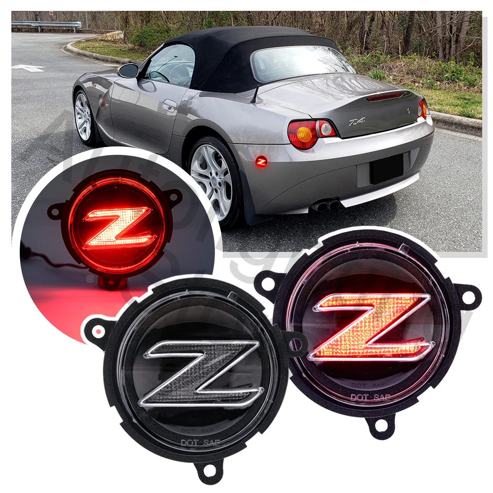 2PCS For 2003 2004 2005 2006-2008 BMW Z4 E85 Roadster E86 Coupe LED Rear Side Marker Light Turn Signal Lamp Blinker Fender Lamp