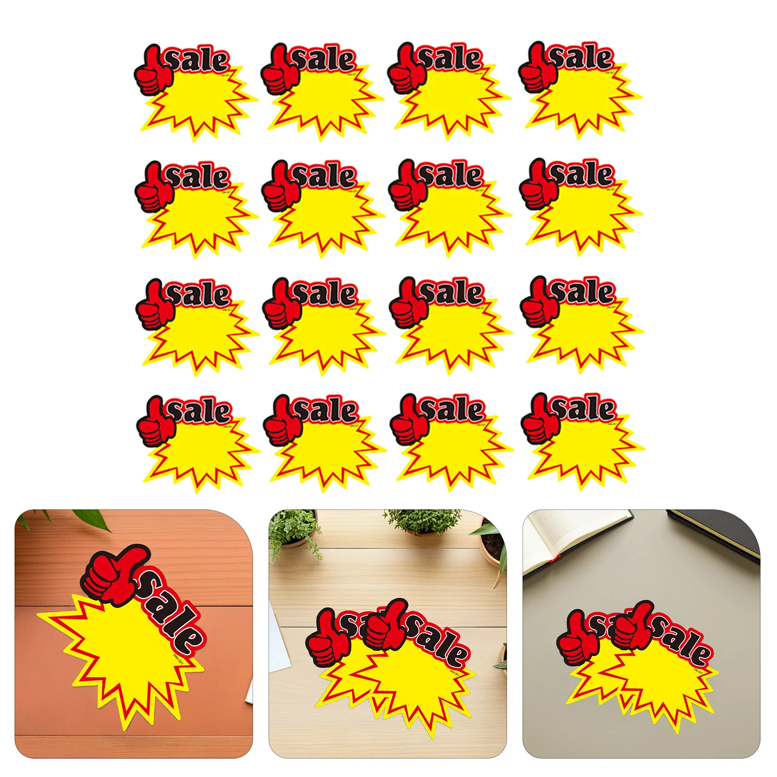 

50 pcs Paper Price Promotional Stickers Advertising Tags Retail Business Sale Event Market Garage Sale School