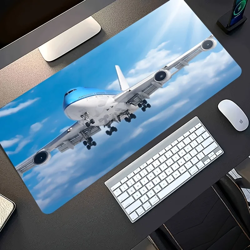 

Large aircraft flight design aviation-themed game mouse pad, anti-slip rubber base, high-quality computer game accessories