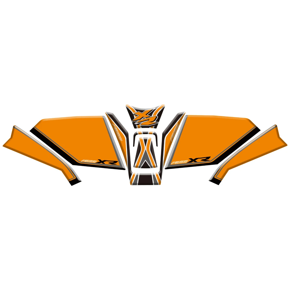 อุปกรณ์เสริมรถจักรยานยนต์สติกเกอร์คาร์บอนไฟเบอร์ 3D เจลถังอีพ็อกซี่เรซิ่นป้องกันรูปลอกสําหรับ BMW F 900 XR F900XR 2020-2023