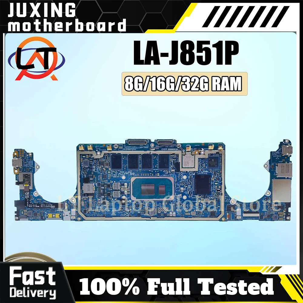 

LA-J851P For DELL XPS 13 7390 9310 LA-J851P Notebook Motherboard i3 i5 i7 CPU 100% Tested Laptop Mainboard