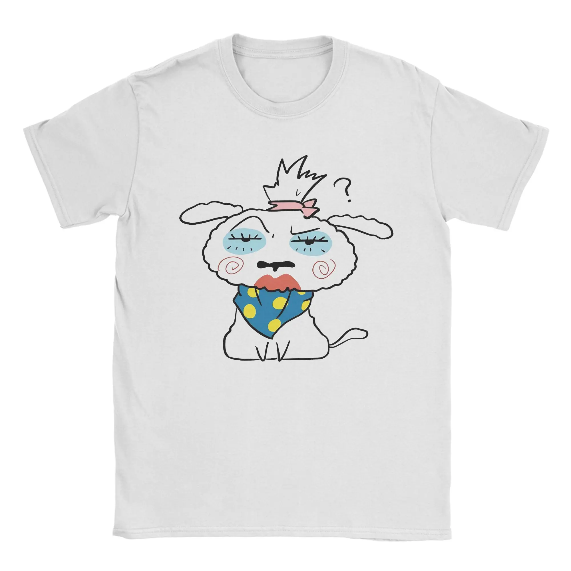 Men Women C-Crayon S-Shin-chans Shiro T Shirts  Cotton Clothes Novelty Short Sleeve Crewneck Tees Gift Idea T-Shirts