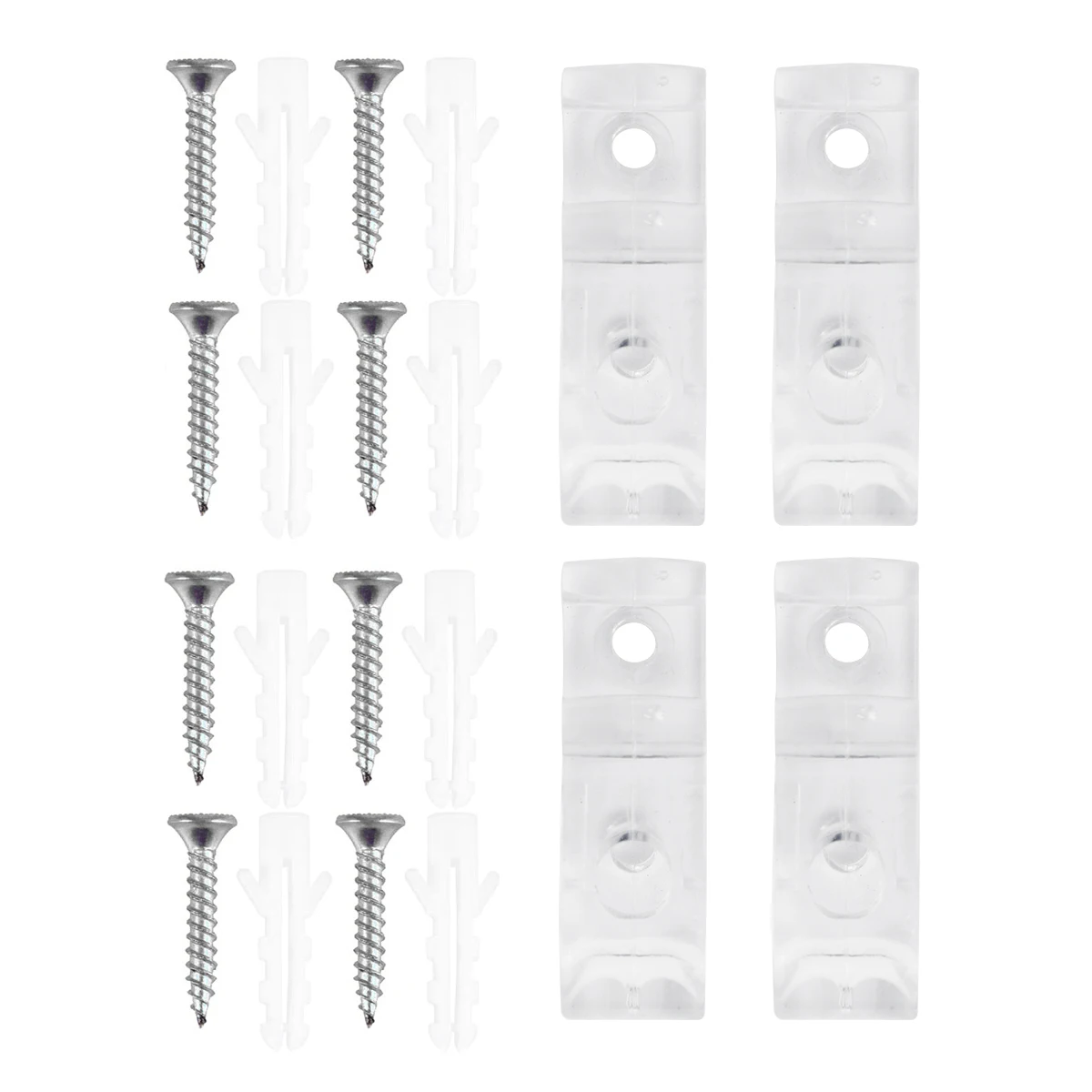 

Curtain Accessories 4 Clips 8 Screws 8 Hooks High Quality Plastic Blinds Curtains P Clip 5 3cm Length 1 5cm