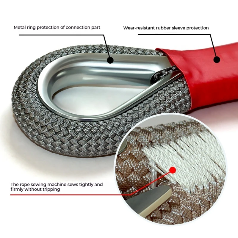 3m/5m/7m 10T Car Towing Rope Multiple Sizes Car Outdoor Trailer Tow Rope Emergency Rescue Rope Very Reliable And Wear-resistant