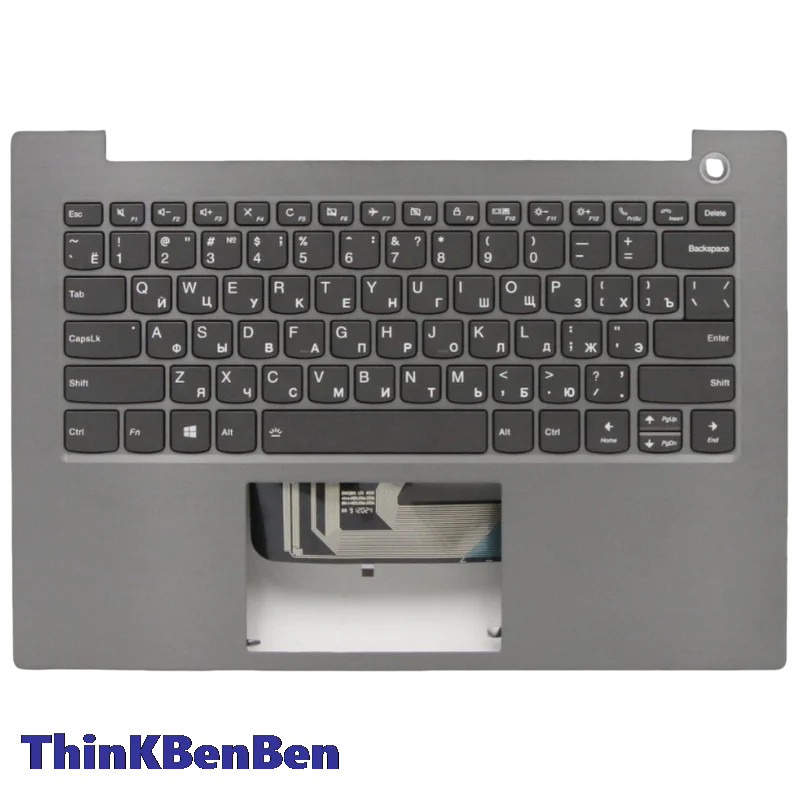 RU Russian Mineral Gray Keyboard Upper Case Palmrest Shell Cover For Lenovo ThinkBook 14 14IML 14IIL 5CB0W44364