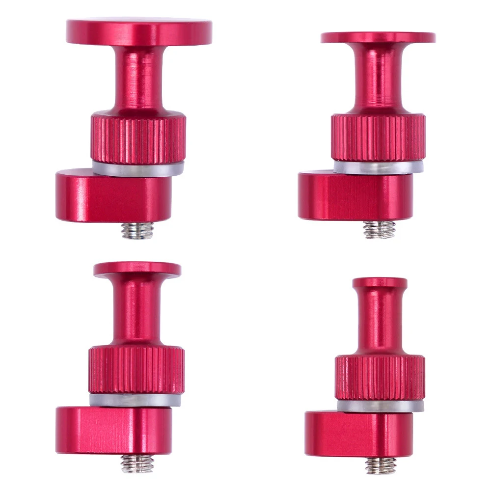 4Pcs Aluminum Alloy PDR Puller Tabs Round Dent Puller Pads Adjustable Height for Car Body Paintless Dent Repair Tools 4