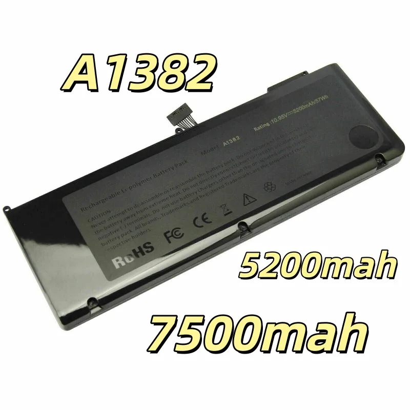 Replacement battery A1382 7500mah For Pro 15 