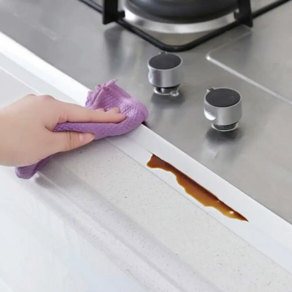 1pc Bathroom Waterproof Wall Stickers Sealing Tapes PVC Adhesive Sealing Strips Sink Edge Tape Kitchen Bathroom Accessories