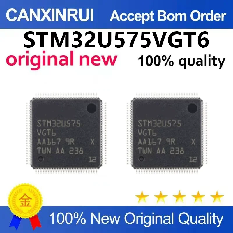 （5pcs-100pcs)Original STM32U575VGT6 LQFP-100 ARM Cortex-M33 32-bit microcontroller MCU
