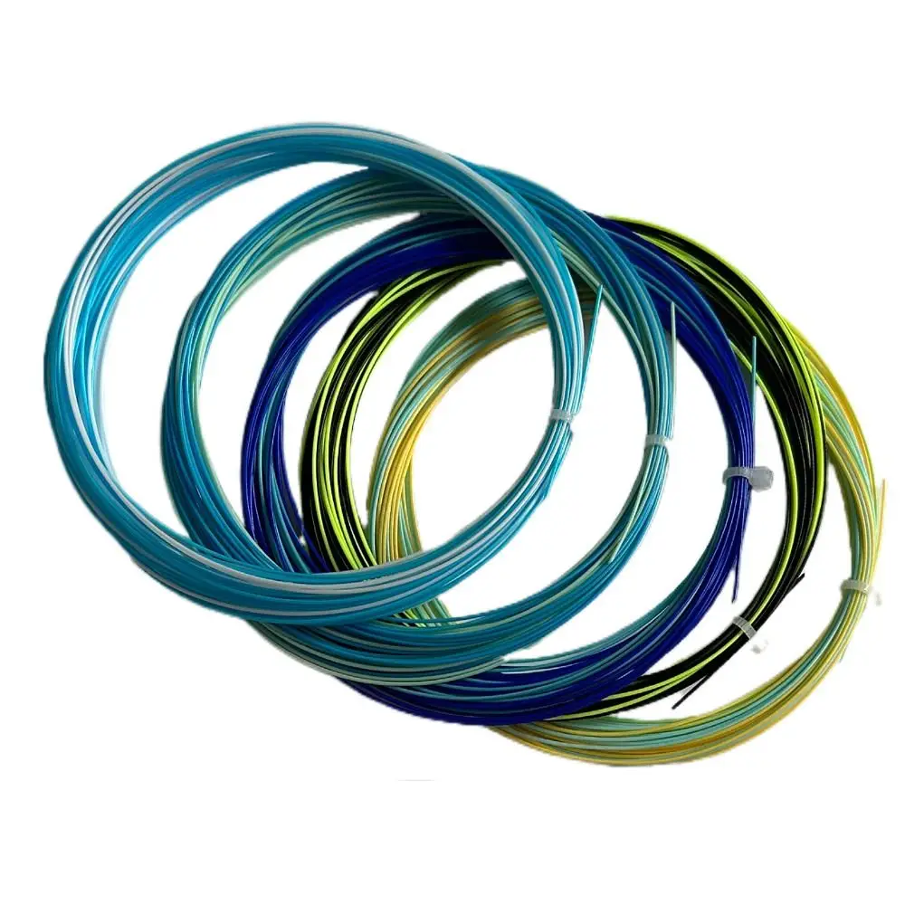 

Эластичные красочные радужные струны для бадминтона 0,73 мм, разные цвета, струны для ракетки для бадминтона, красочные, прочные, красочные, линии ракетки