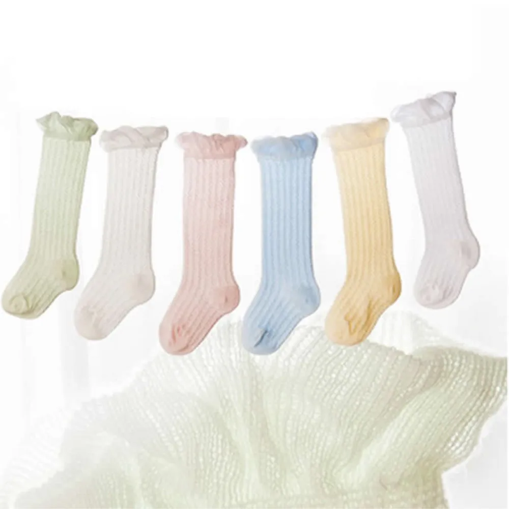 

Toddlers Baby Girls Boys Knee High Socks Leg high Solid Cotton Good Air Permeability Sock for Newborns Infantile 0-24months