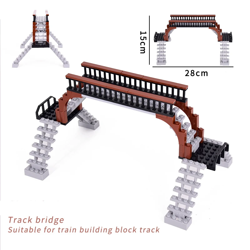 Stadstreinen Flexibele rails Gevorkte rechte gebogen zachte rails Spoorschakelaar Bouwsteenbakstenen Kinderen DIY Technisch creatief speelgoed