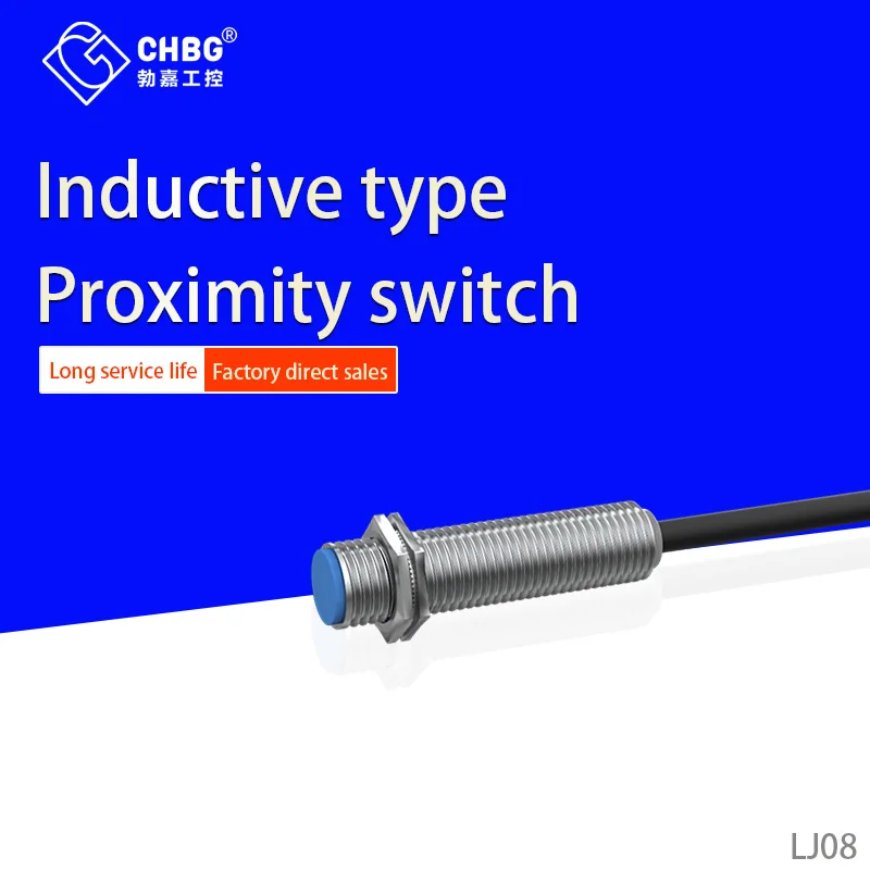 CHBG LJ08 Inductive Proximity Switch Sensor M8 Series Sensing Distance 1mm  Embedded type NPN PNP DC AC NO NC